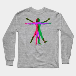 The Vitruvian Man (Festive Fella) Long Sleeve T-Shirt